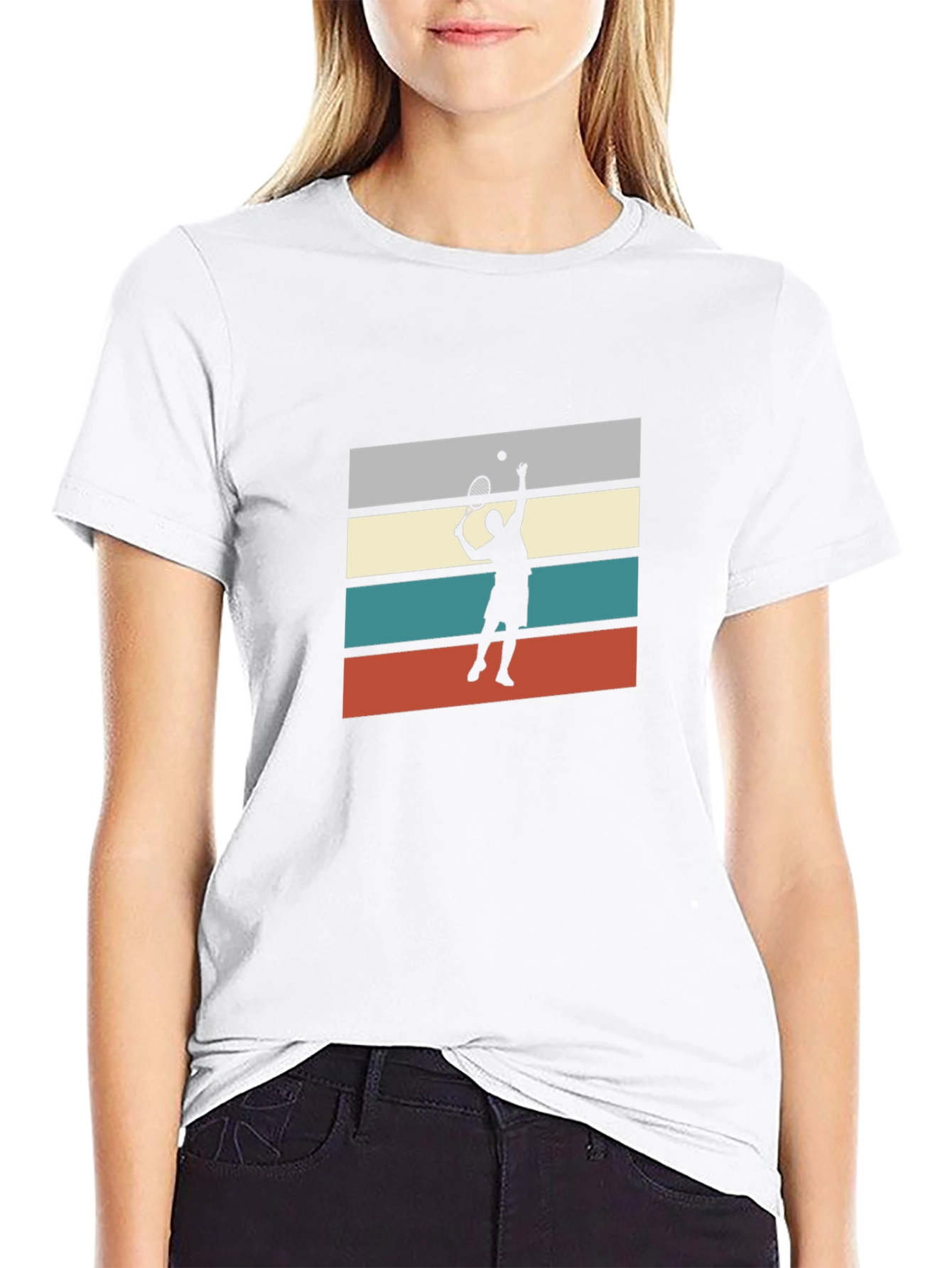 Retro Tennis Player Graphic Tee