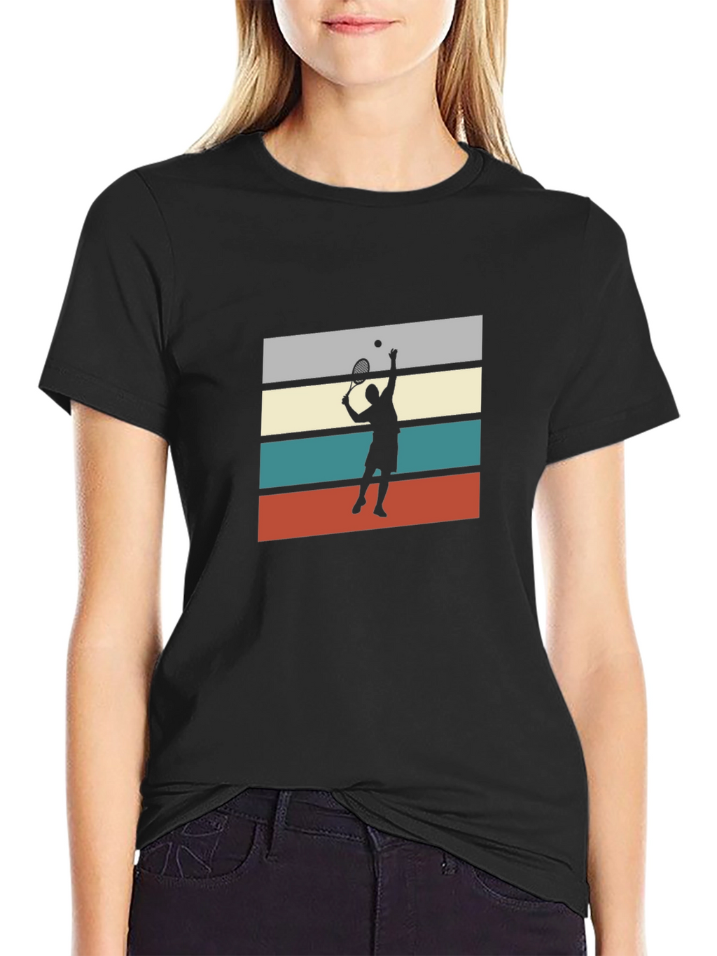 Retro Tennis Player Graphic Tee