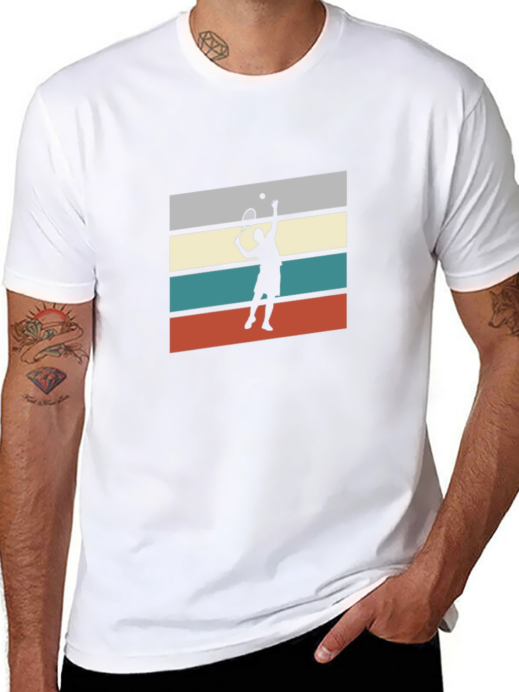 Retro Tennis Player Graphic Tee