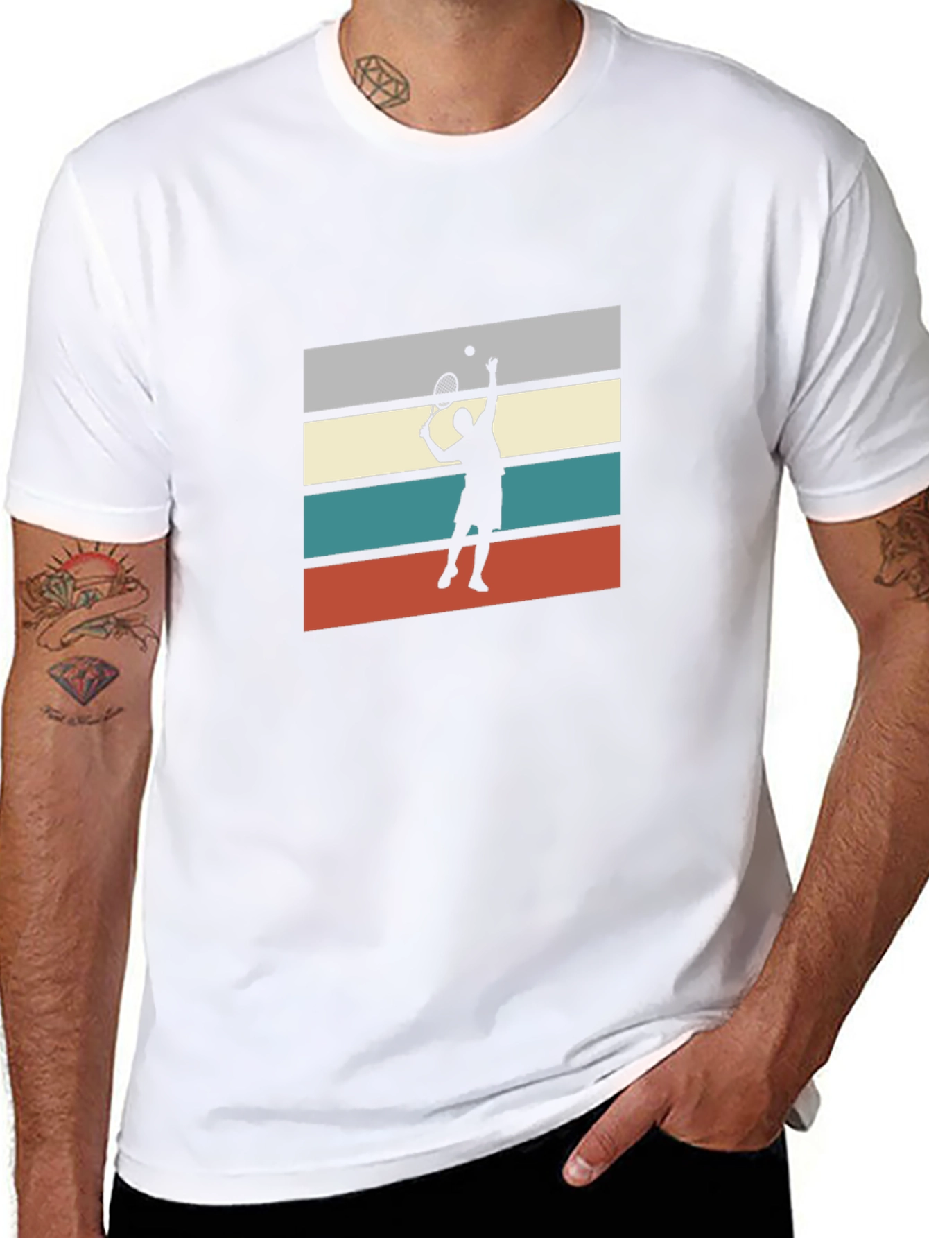 Retro Tennis Player Graphic Tee