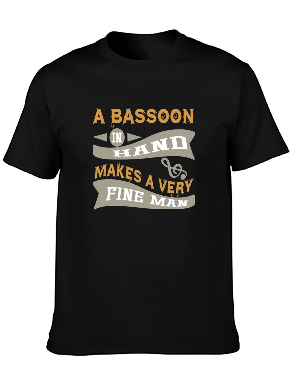 Bassoon Fine Man Graphic Tee - Black