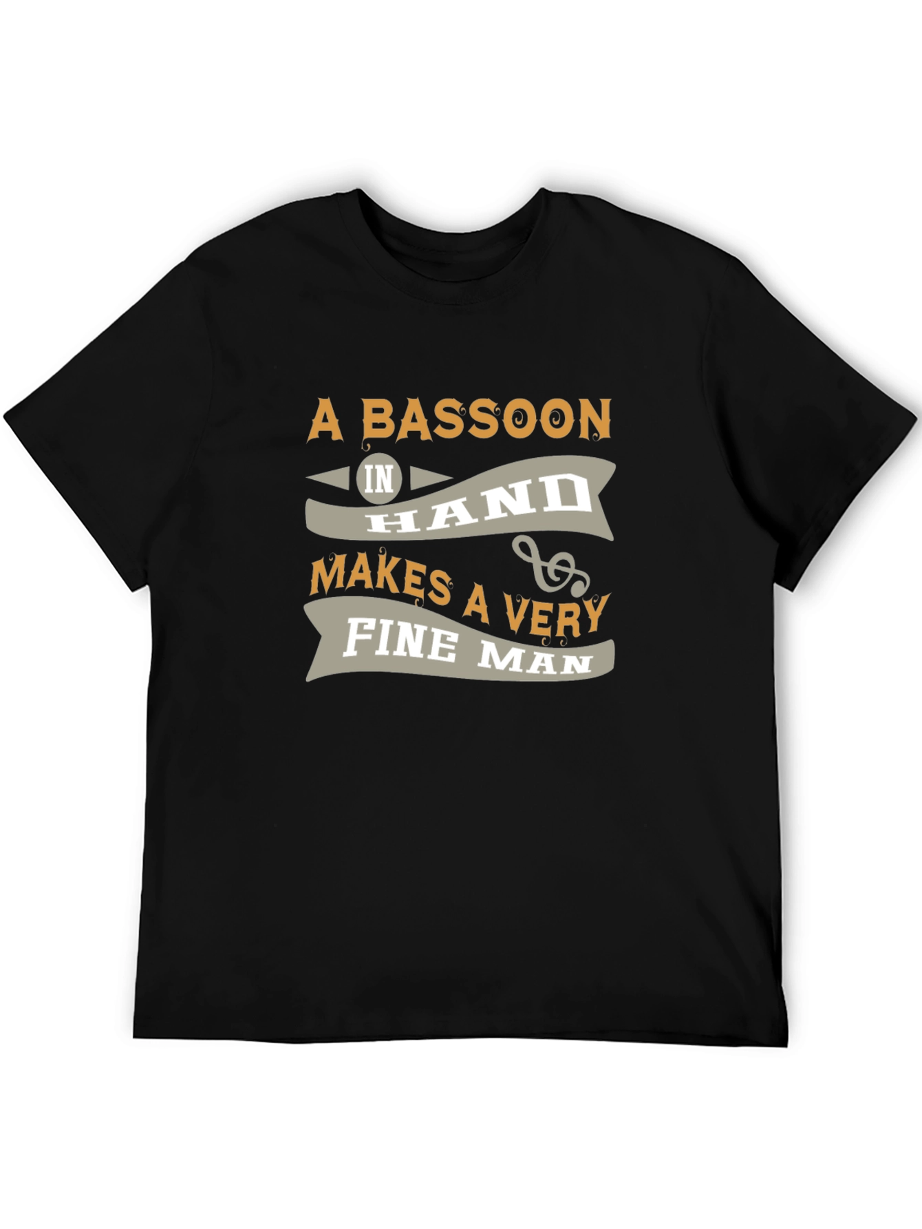 Bassoon Fine Man Graphic Tee - Black