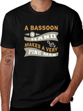 Bassoon Fine Man Graphic Tee - Black