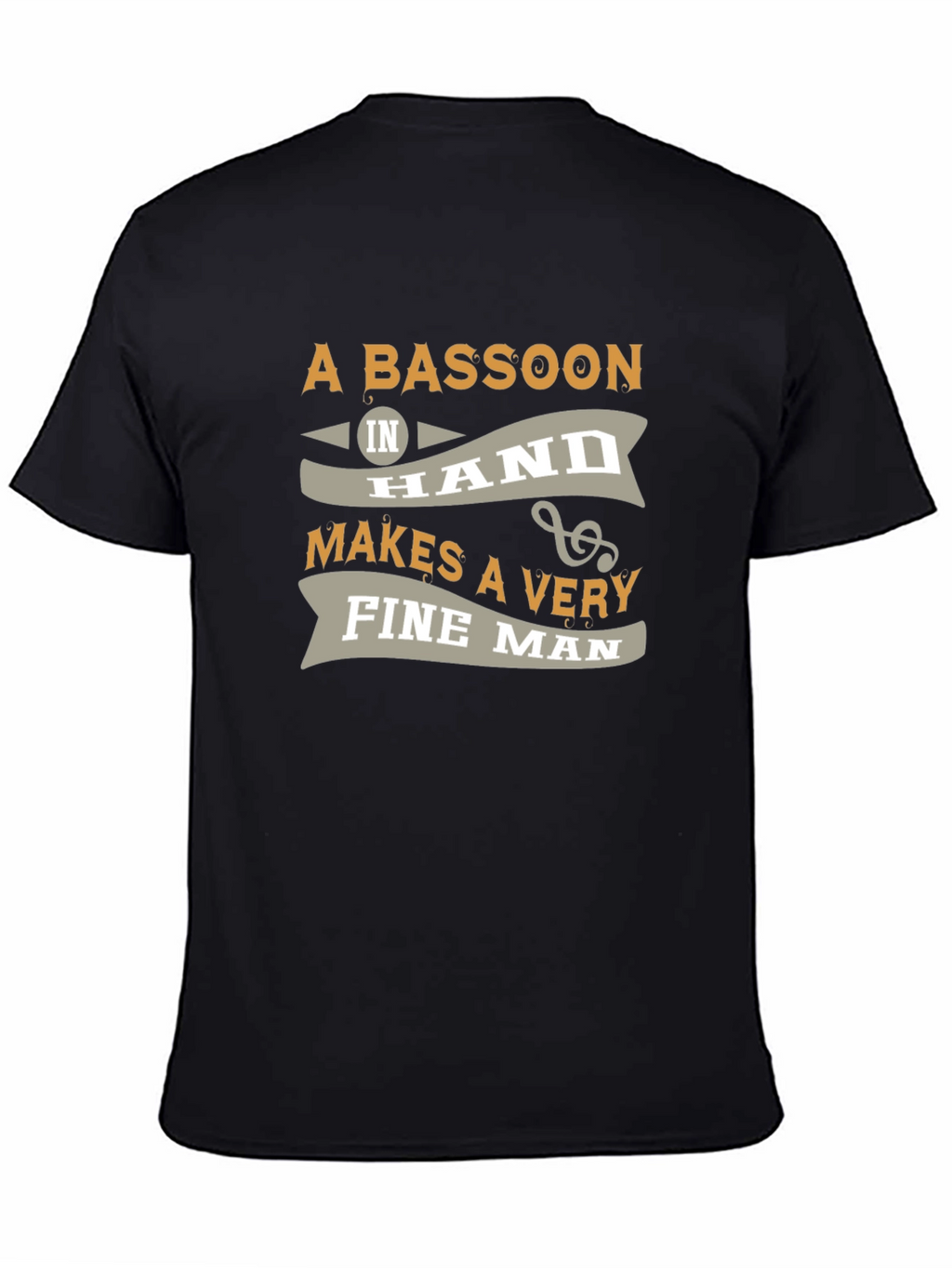 Bassoon Fine Man Graphic Tee - Black
