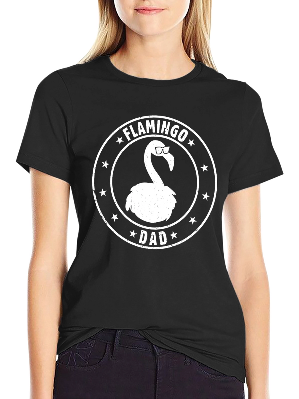 Flamingo Dad Graphic T-Shirt - Fun Fathers Day Gift