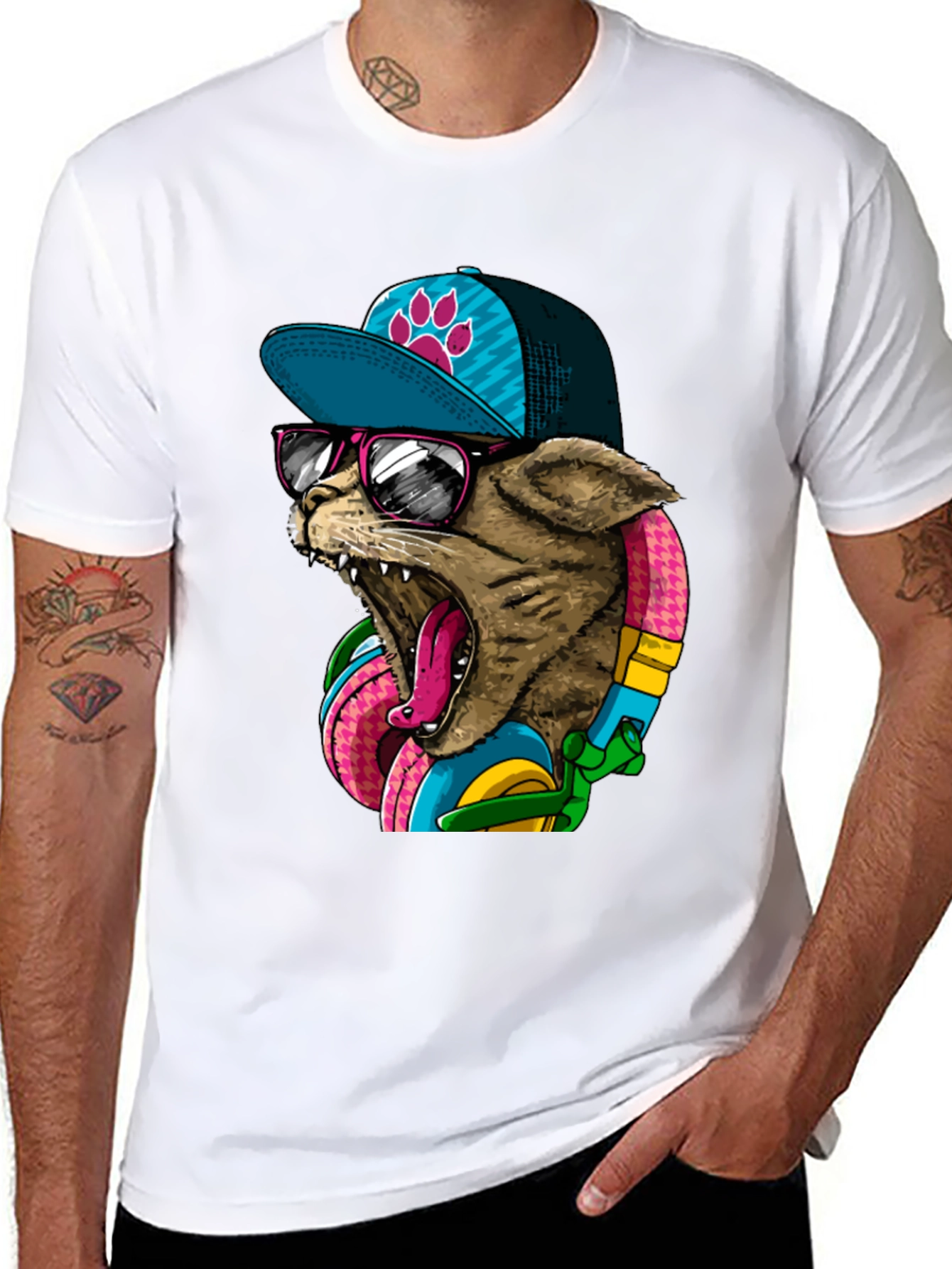 Cool Cat Graphic T-Shirt