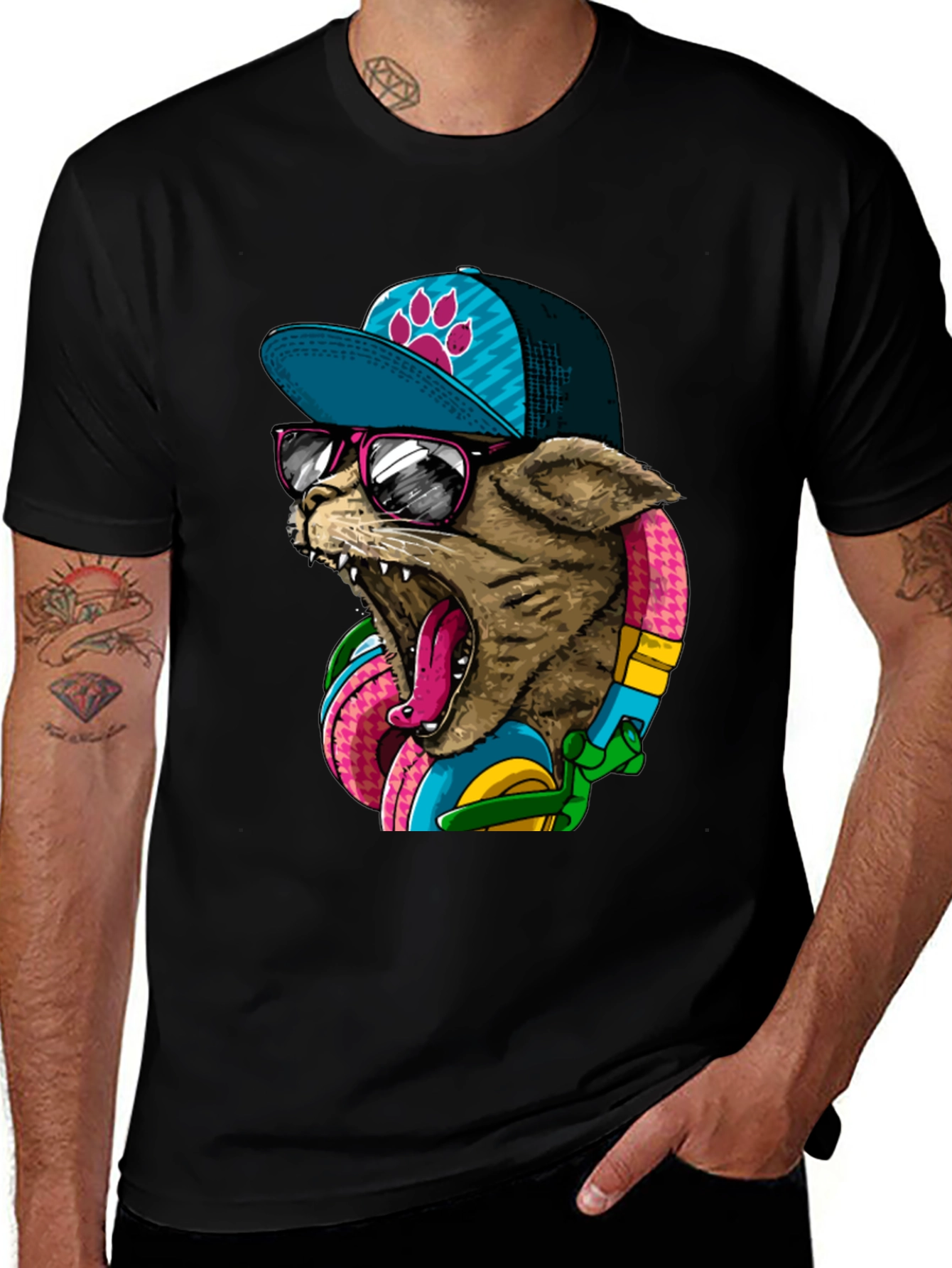 Cool Cat Graphic T-Shirt