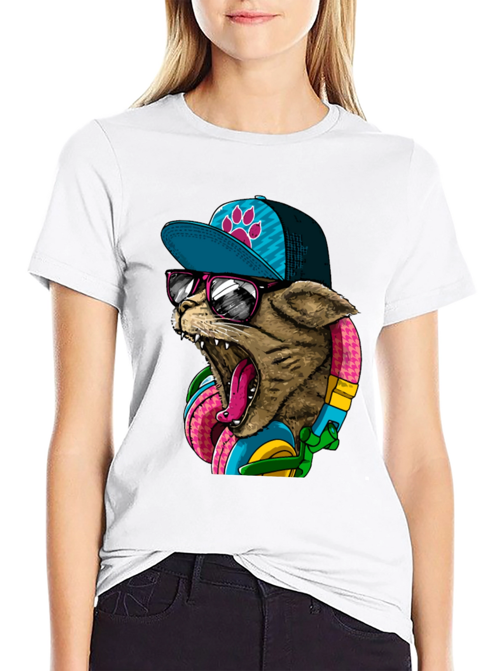 Cool Cat Graphic T-Shirt