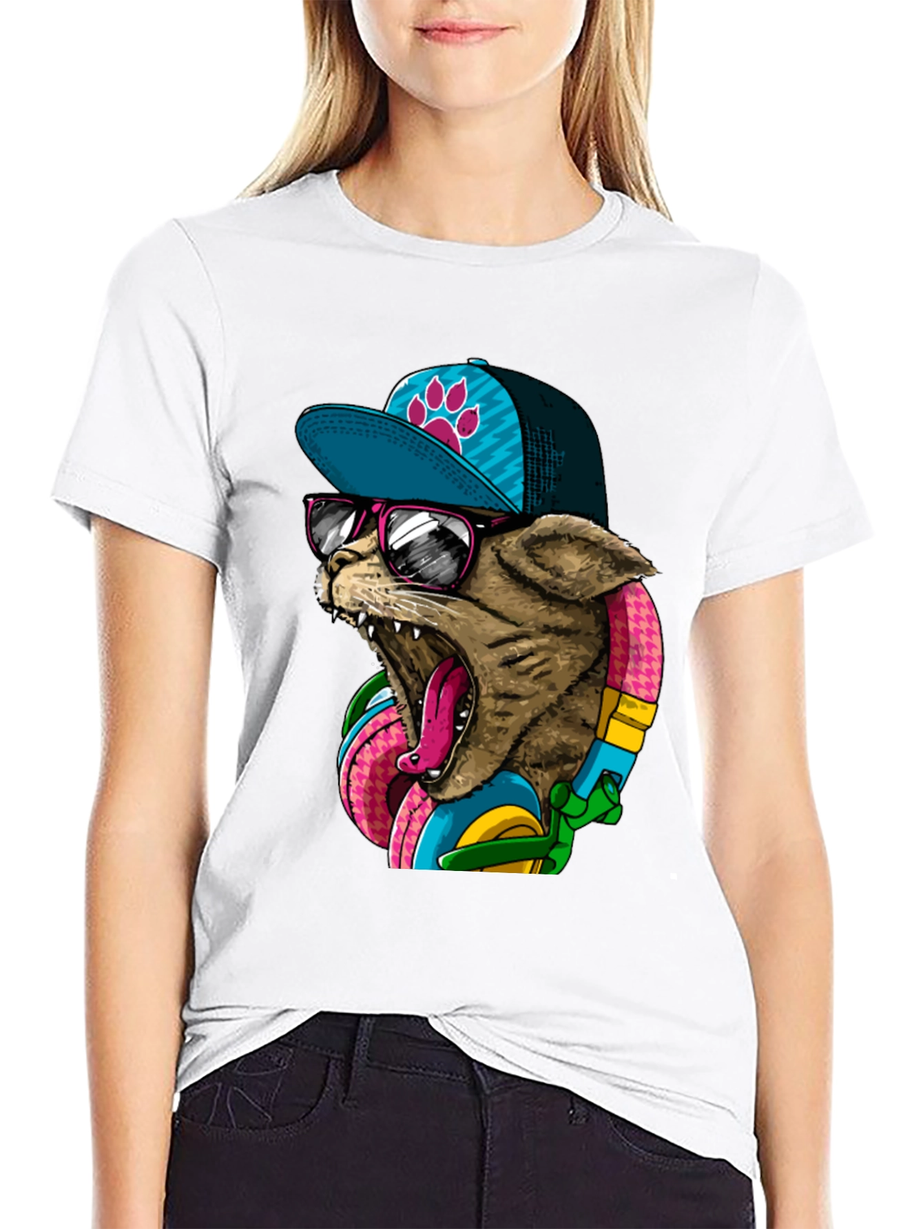 Cool Cat Graphic T-Shirt
