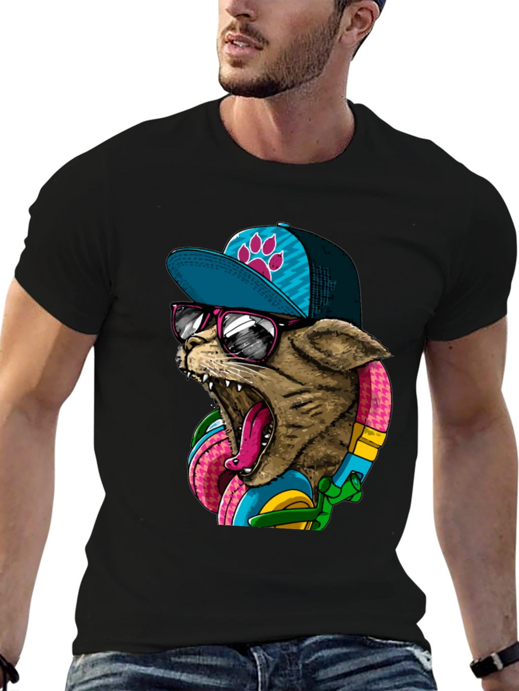 Cool Cat Graphic T-Shirt