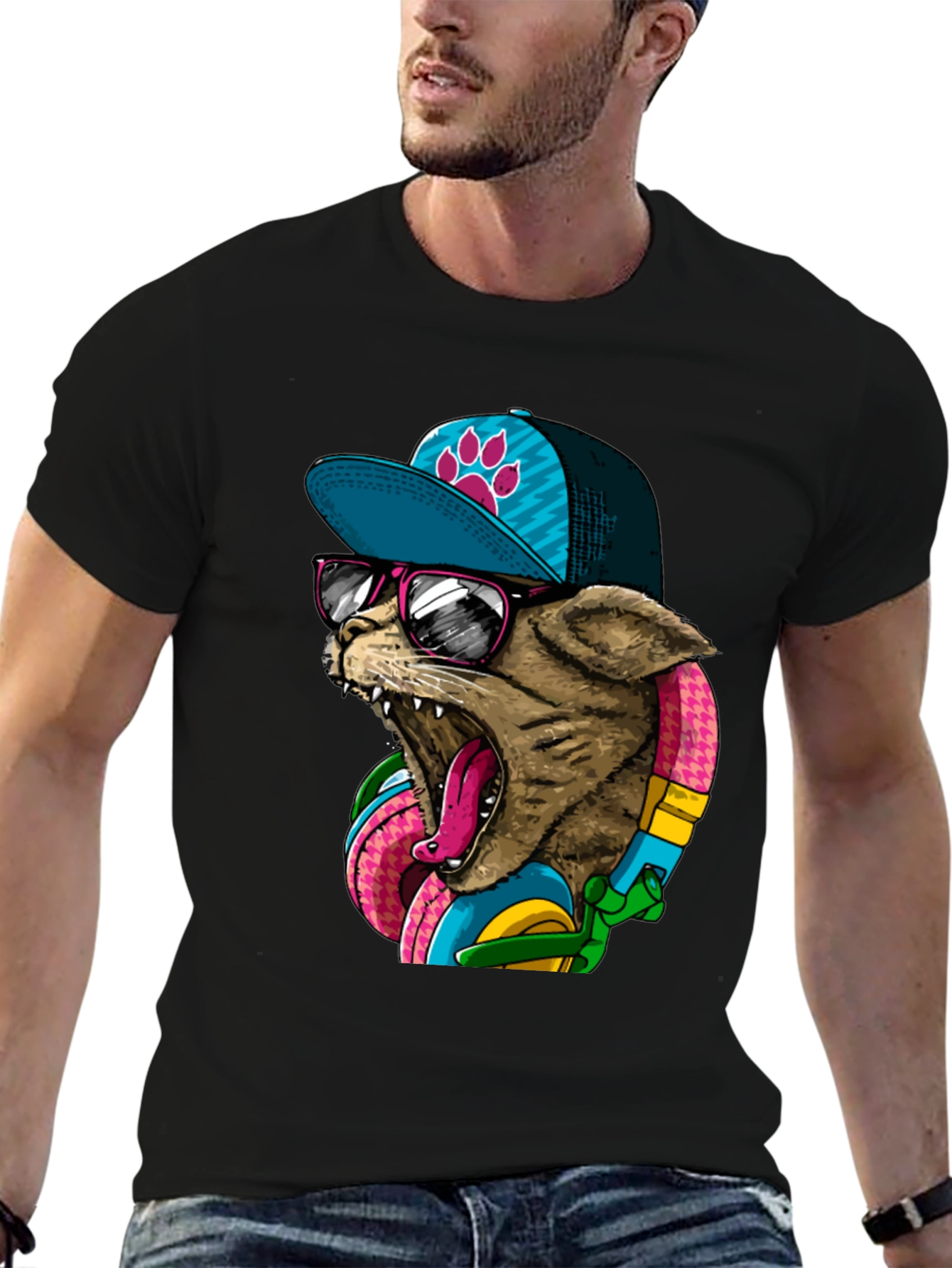 Cool Cat Graphic T-Shirt