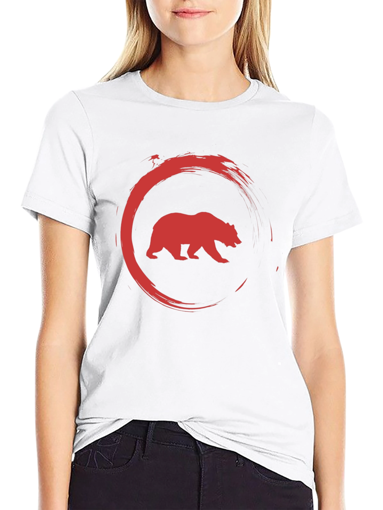 Bear Circle Graphic Tee - Cool Casual Style