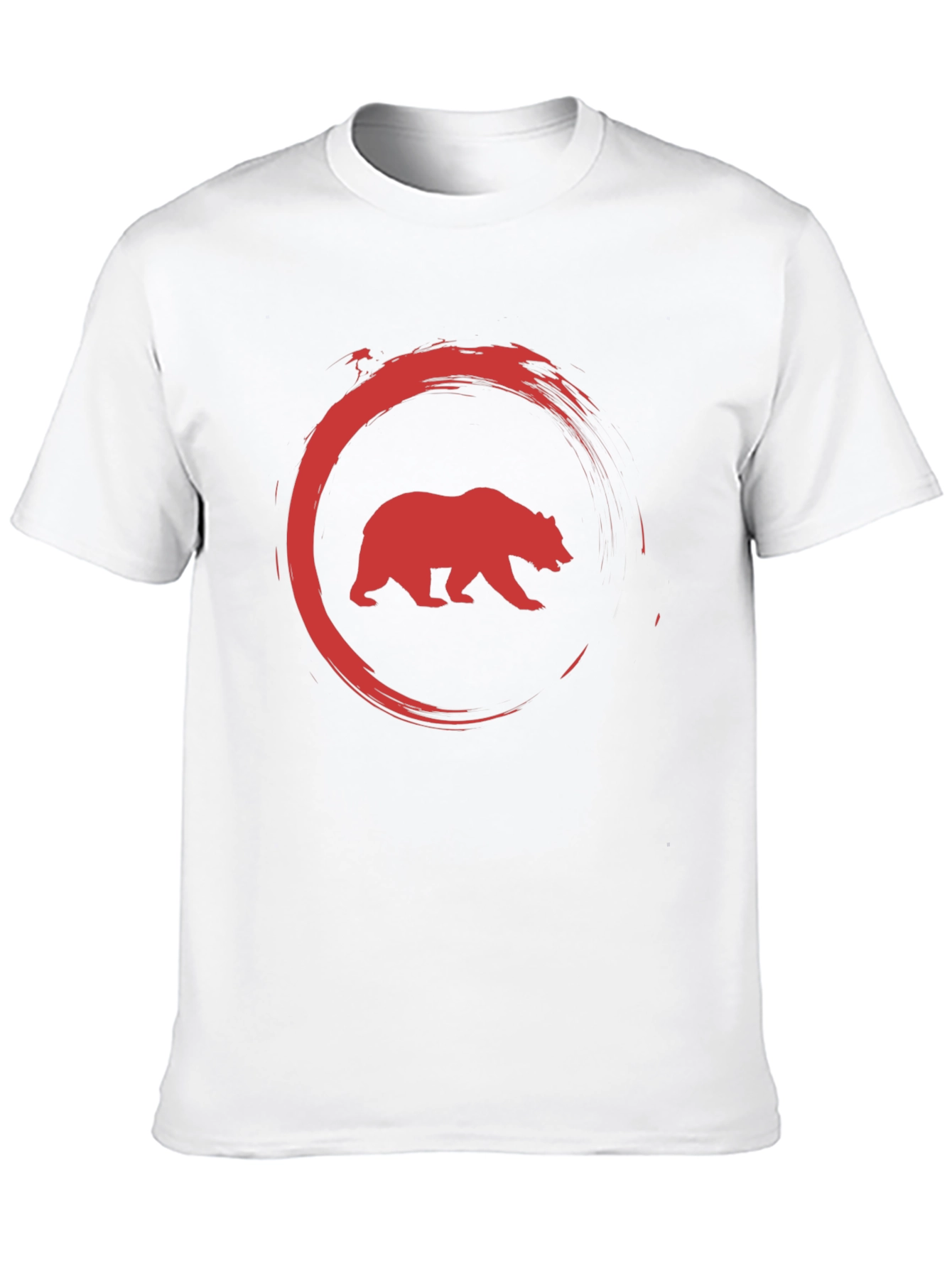 Bear Circle Graphic Tee - Cool Casual Style