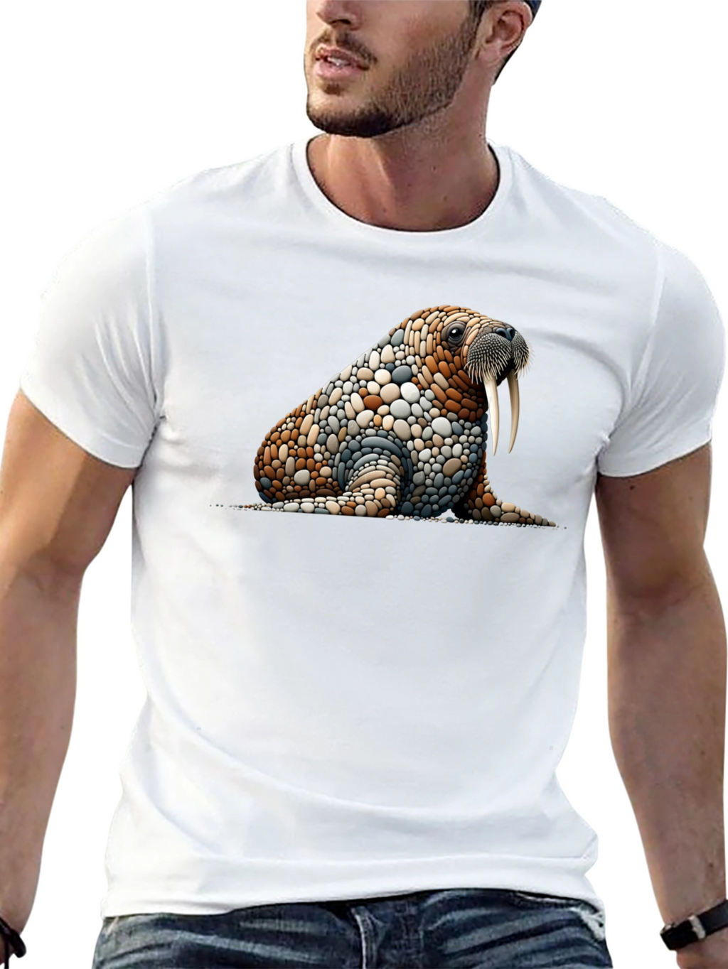 Walrus Pebble Art T-Shirt