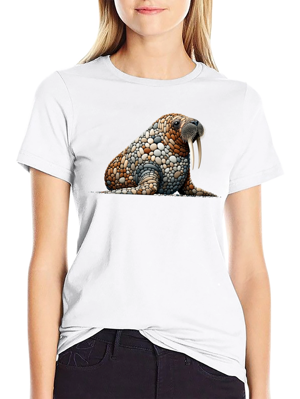 Walrus Pebble Art T-Shirt