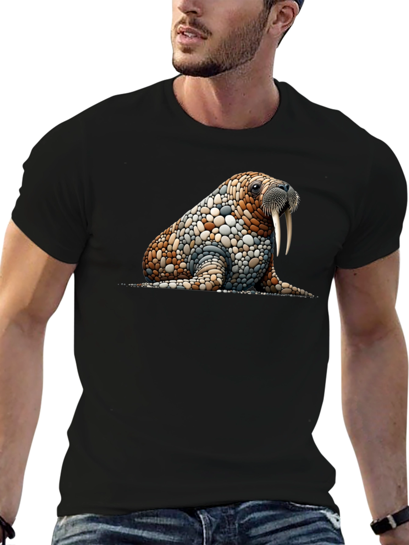 Walrus Pebble Art T-Shirt