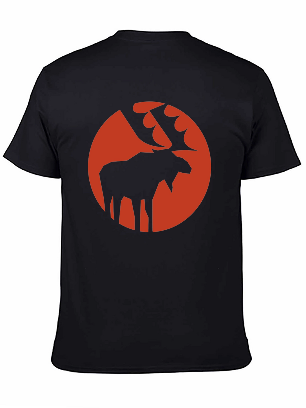 Moose Silhouette Graphic Tee - Stylish Black T-Shirt