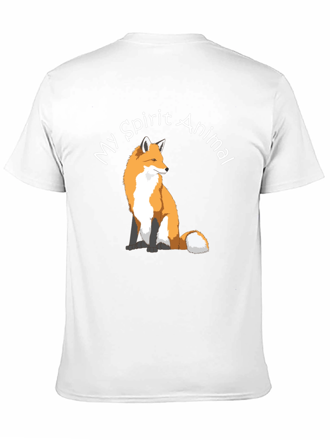 Fox Spirit Animal Graphic Tee - Black Cotton T-Shirt