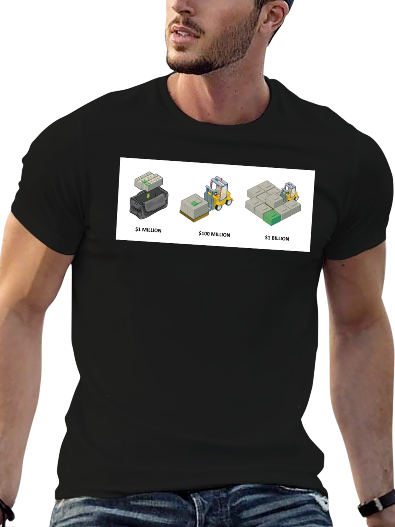 Money Graphic T-Shirt - Wealth Visualization
