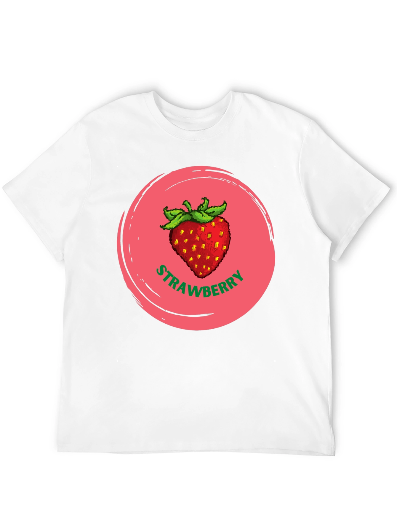 Strawberry Graphic Black T-Shirt