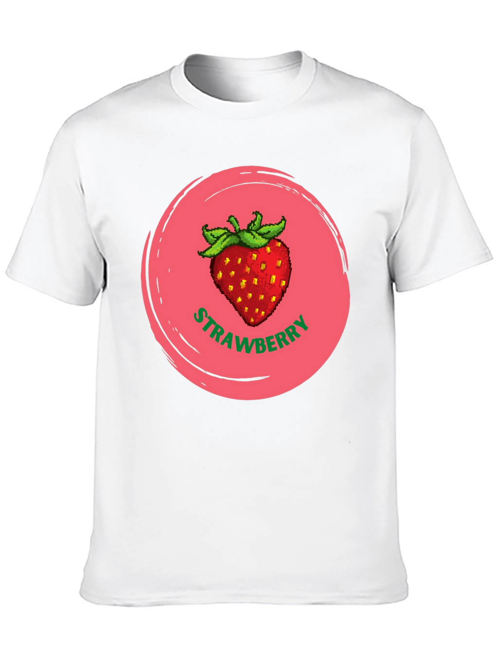 Strawberry Graphic Black T-Shirt