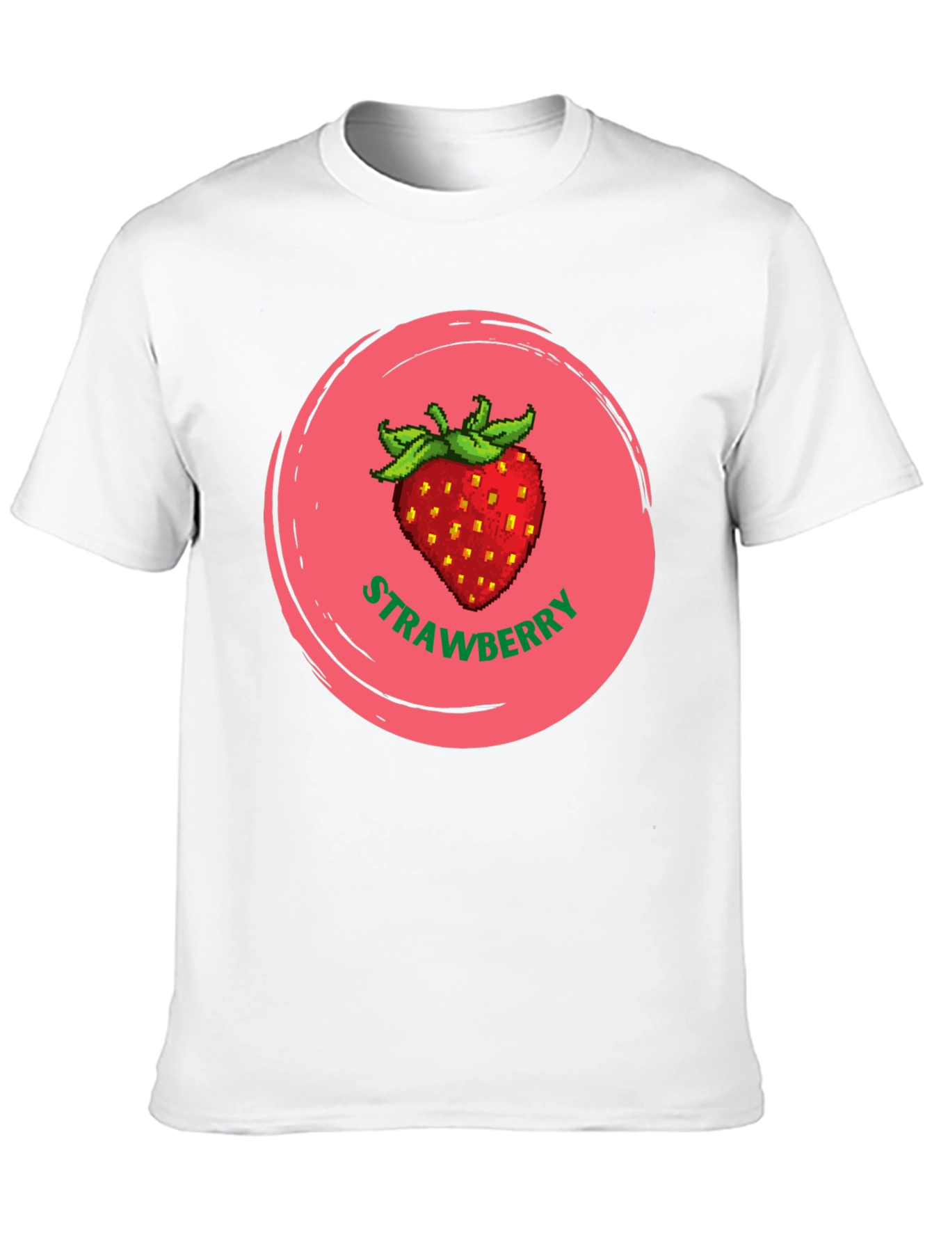Strawberry Graphic Black T-Shirt