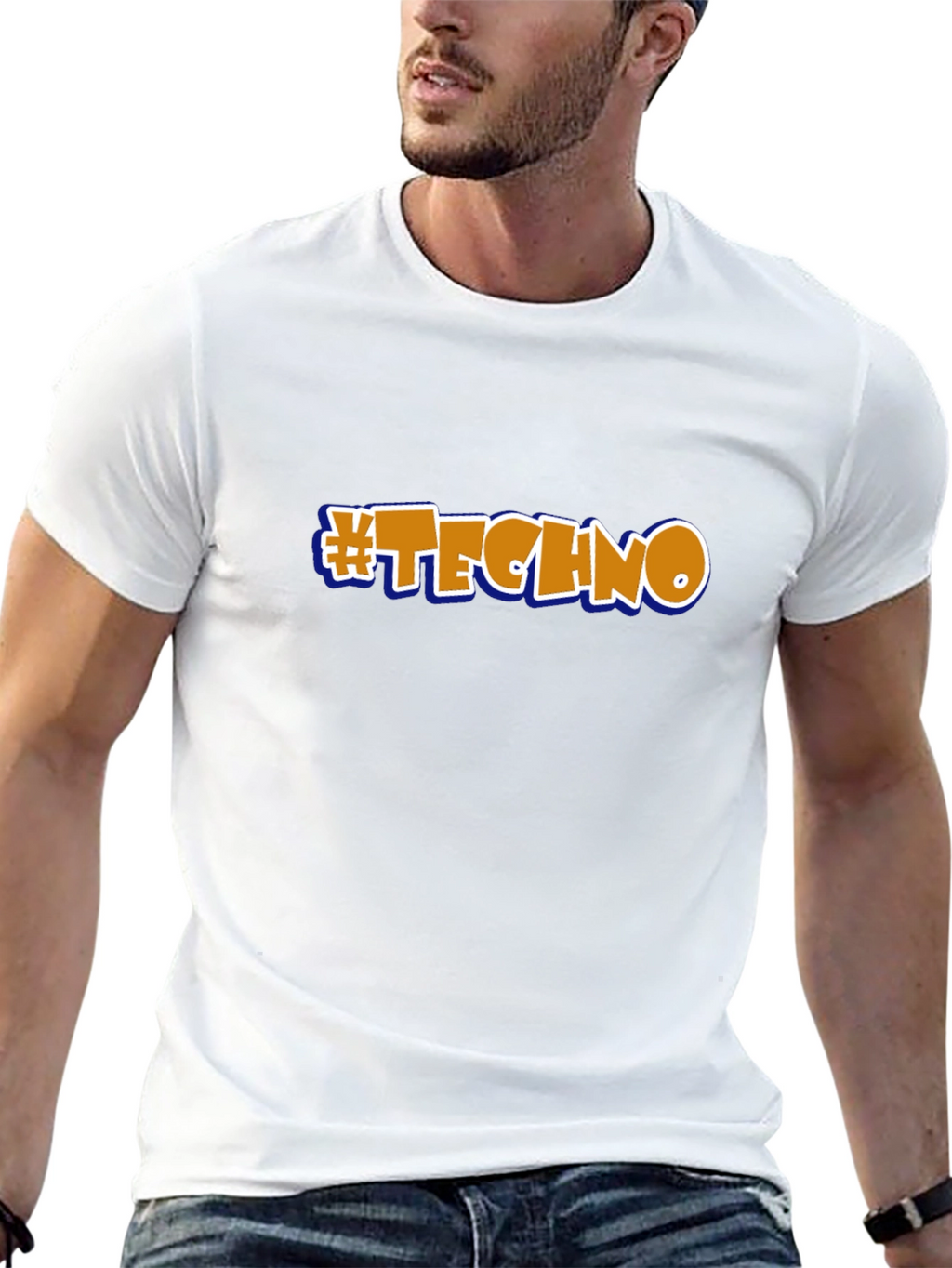 #Techno Black Graphic T-Shirt - Music Lover Tee