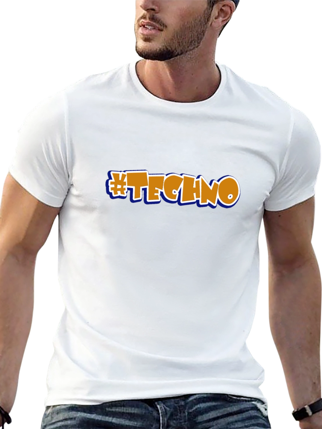 #Techno Black Graphic T-Shirt - Music Lover Tee