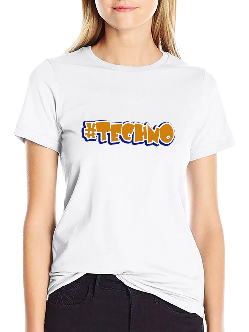 #Techno Black Graphic T-Shirt - Music Lover Tee
