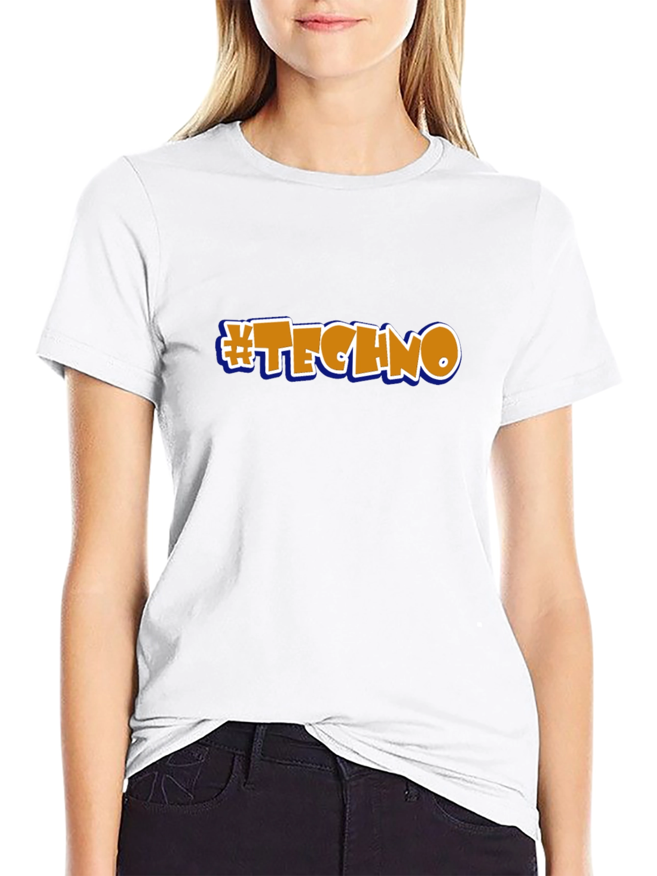 #Techno Black Graphic T-Shirt - Music Lover Tee