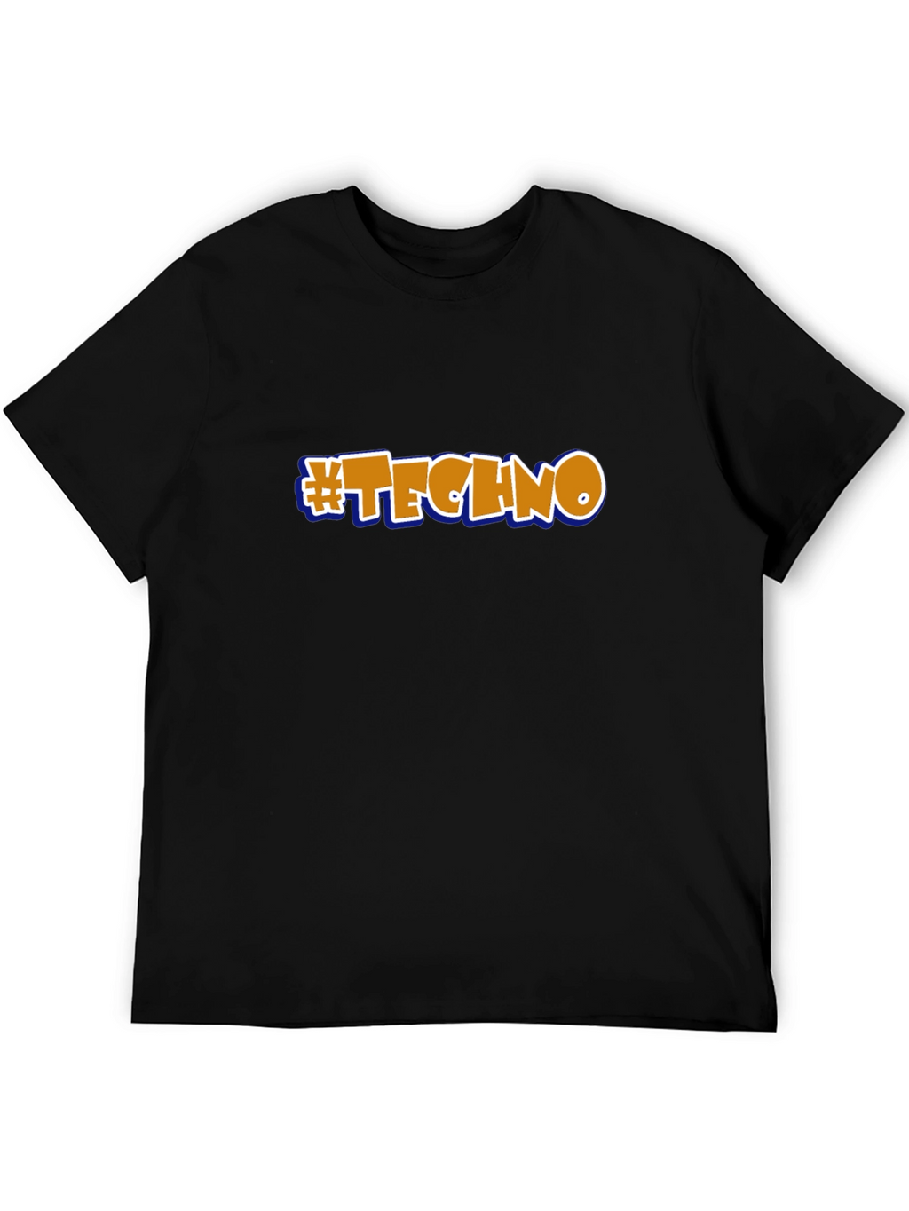#Techno Black Graphic T-Shirt - Music Lover Tee