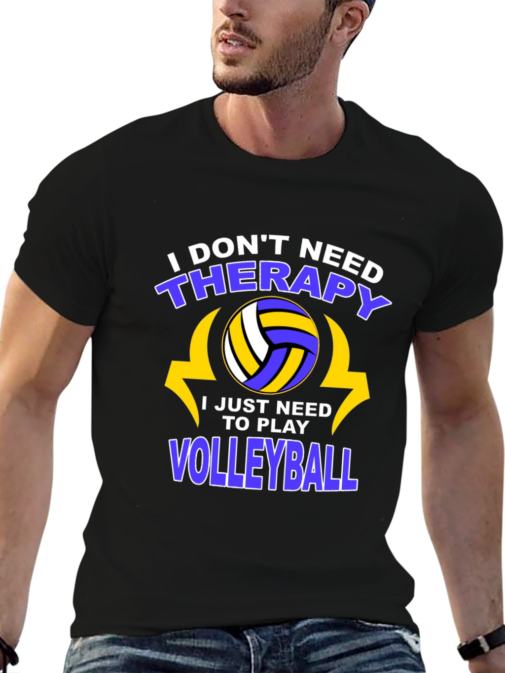 Volleyball Therapy T-Shirt - Play More Stress Less!