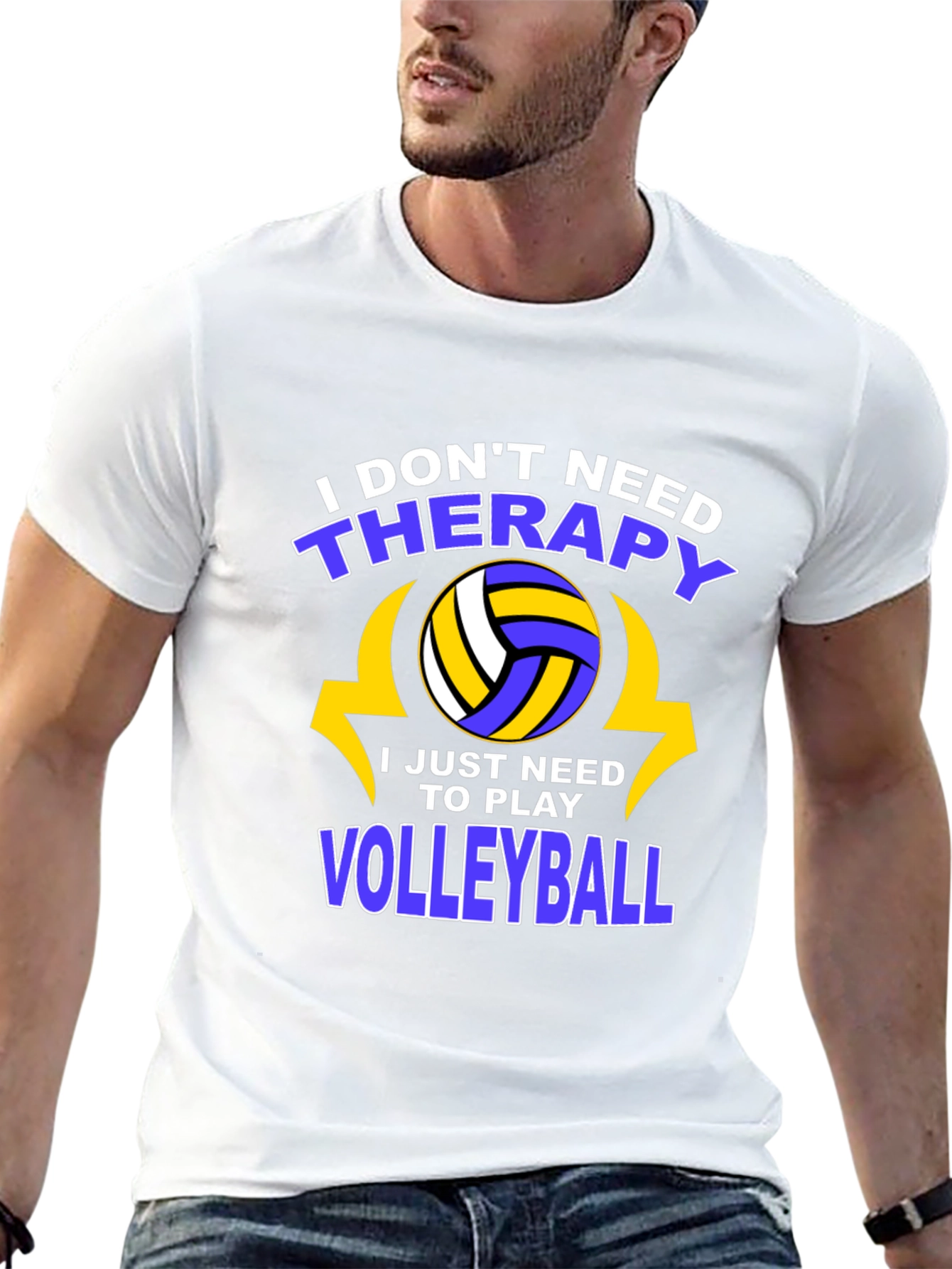 Volleyball Therapy T-Shirt - Play More Stress Less!