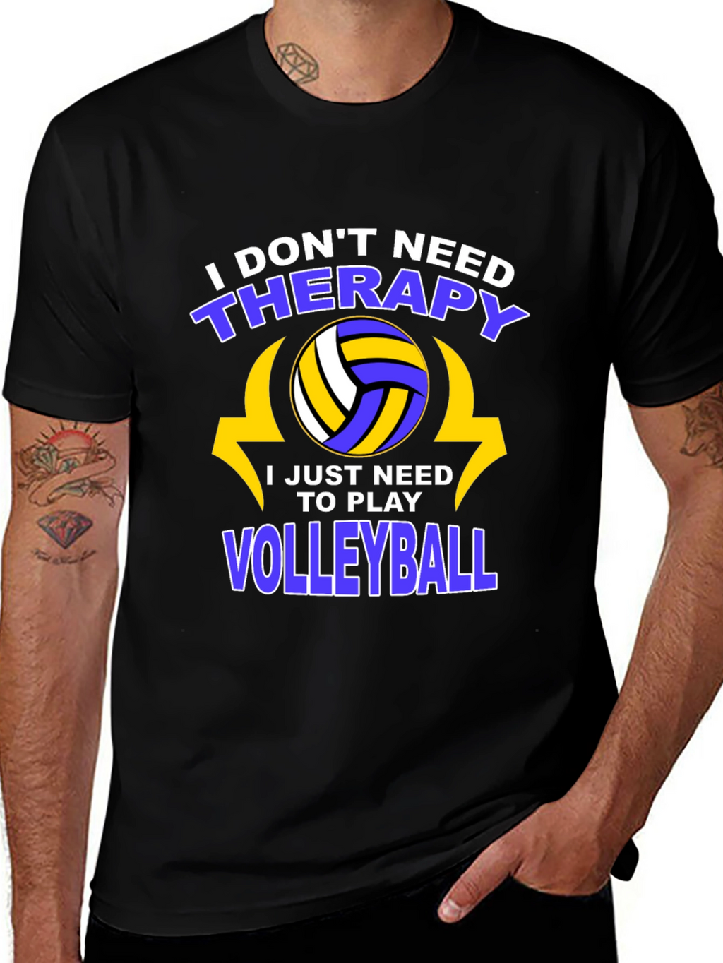 Volleyball Therapy T-Shirt - Play More Stress Less!