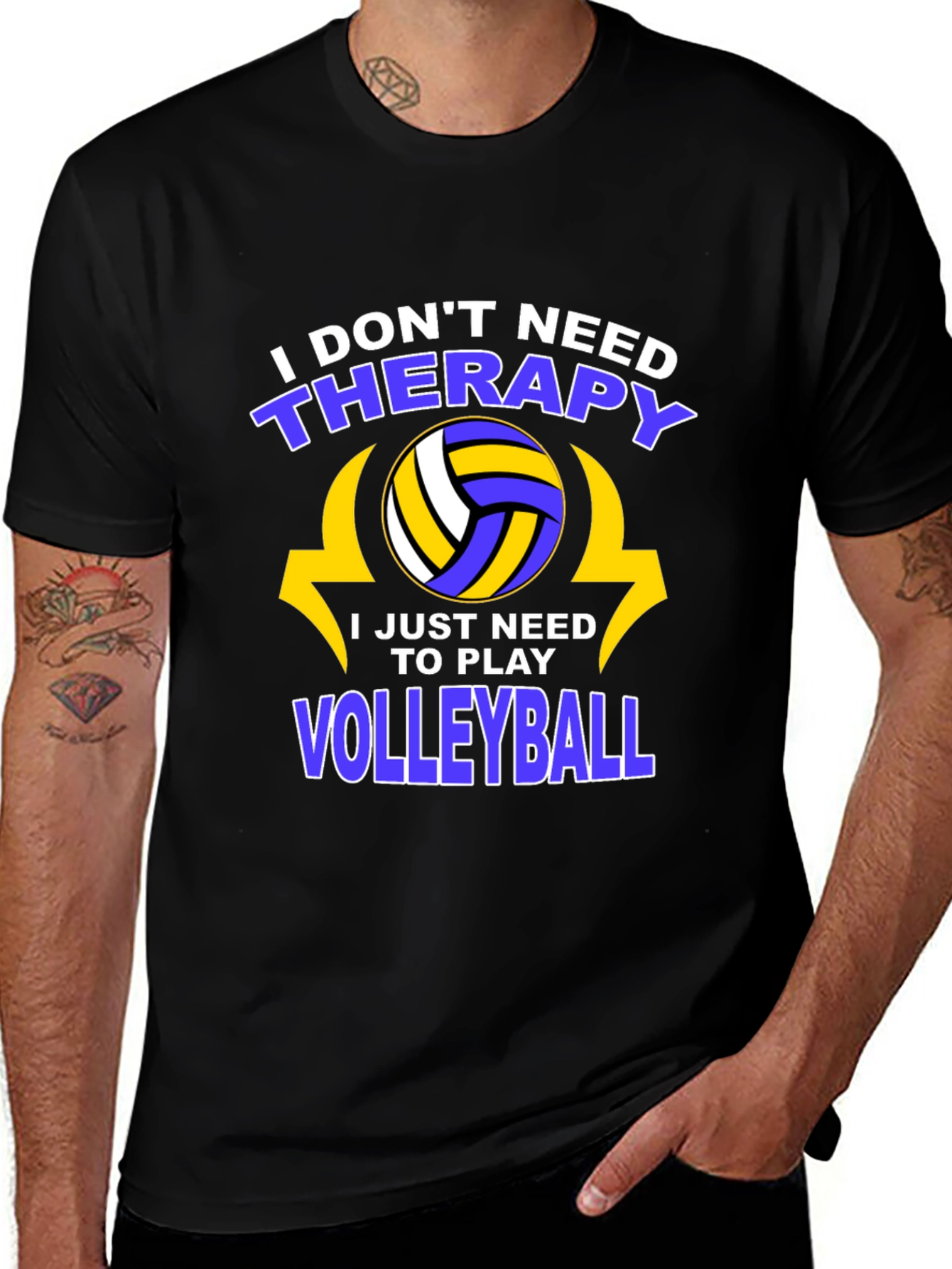 Volleyball Therapy T-Shirt - Play More Stress Less!