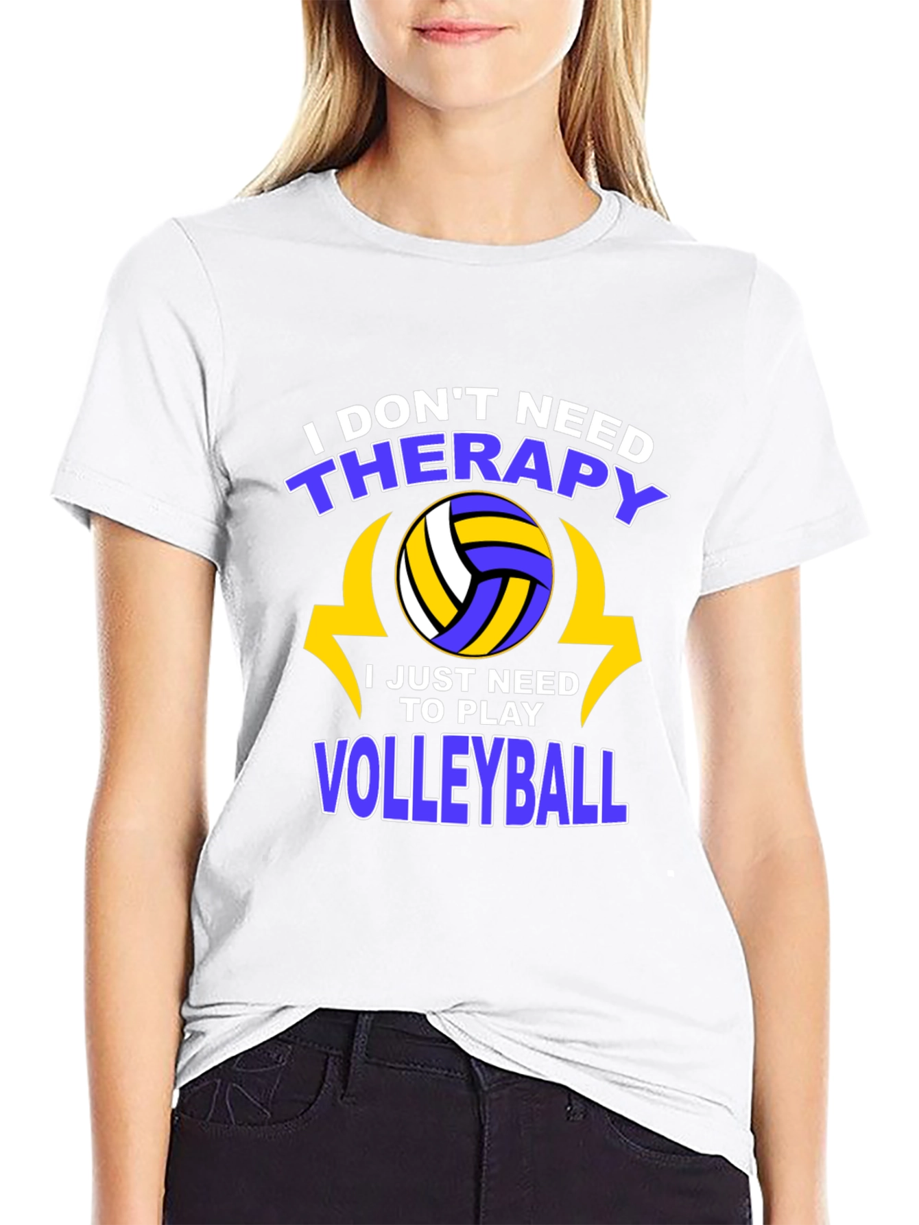 Volleyball Therapy T-Shirt - Play More Stress Less!