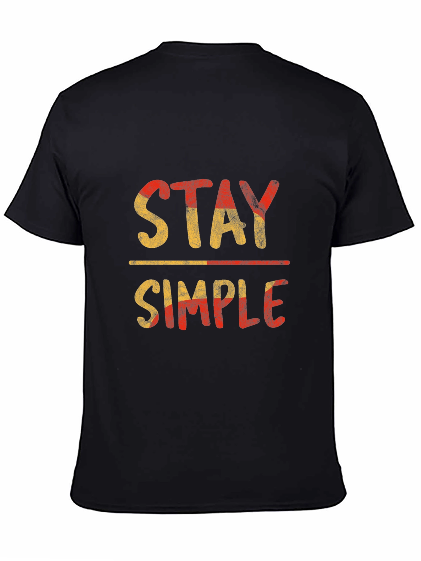 Stay Simple Graphic Tee - Black Casual T-Shirt