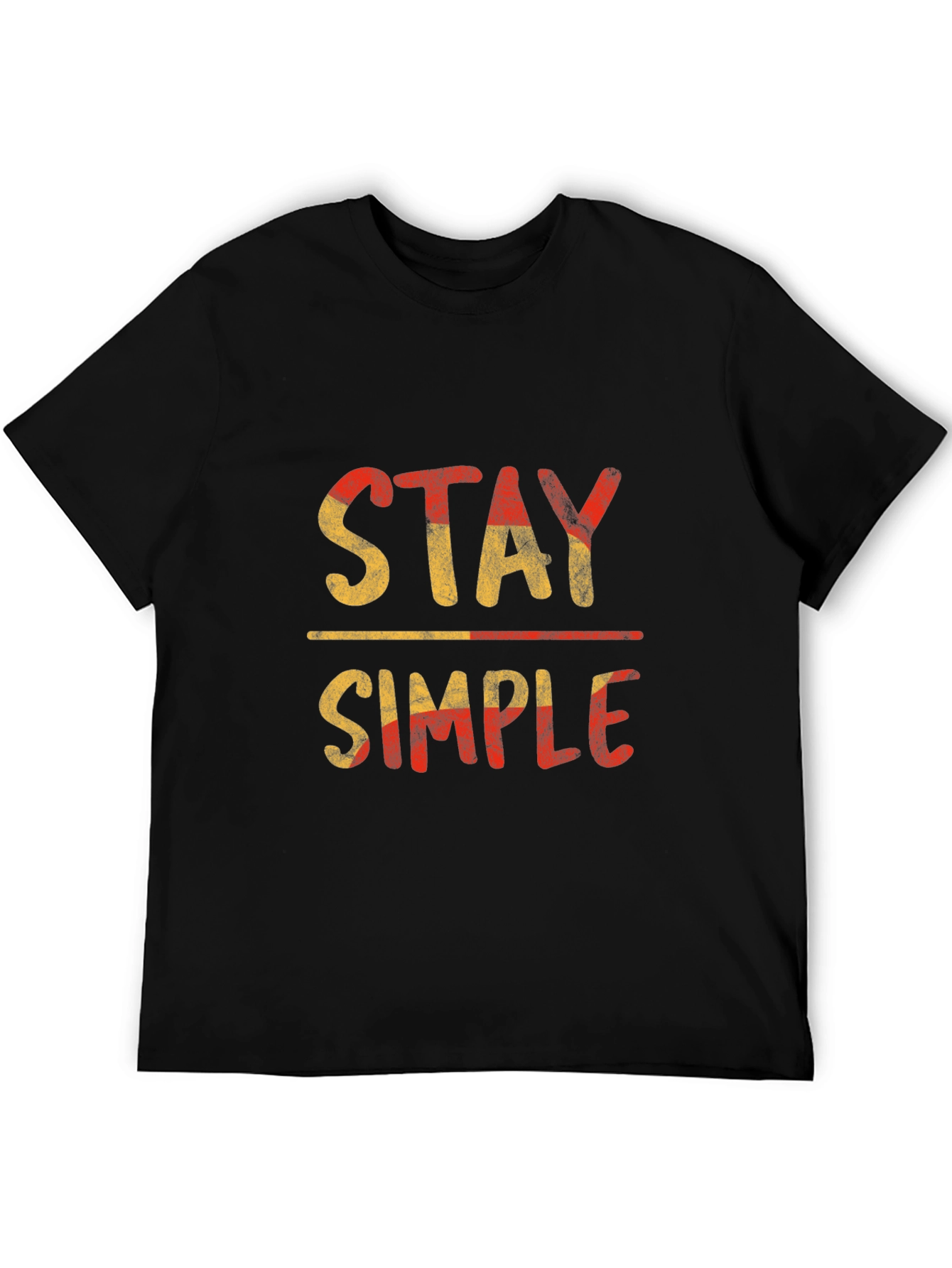 Stay Simple Graphic Tee - Black Casual T-Shirt