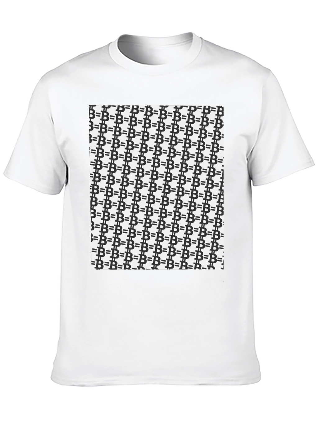 Bitcoin Pattern Black T-Shirt - Crypto Currency Tee
