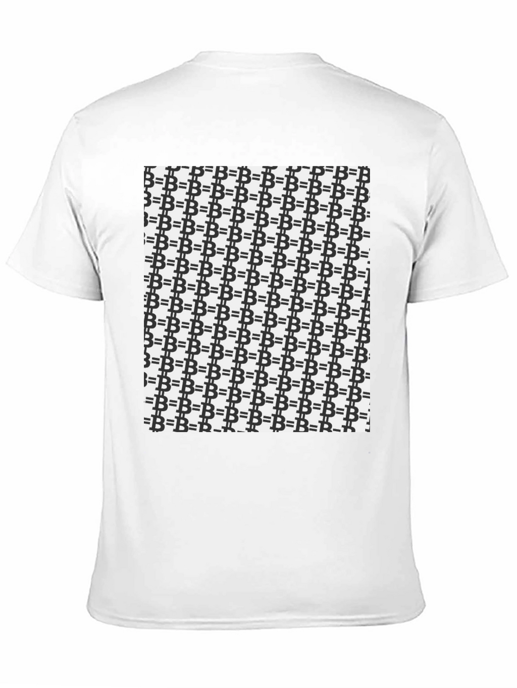 Bitcoin Pattern Black T-Shirt - Crypto Currency Tee