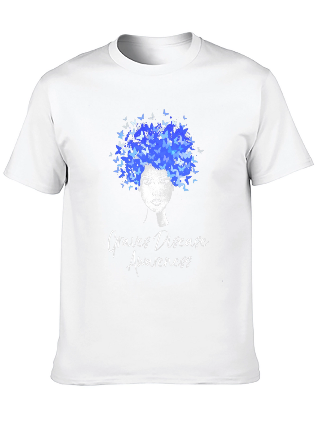 Graves Disease Awareness Butterfly Afro T-Shirt