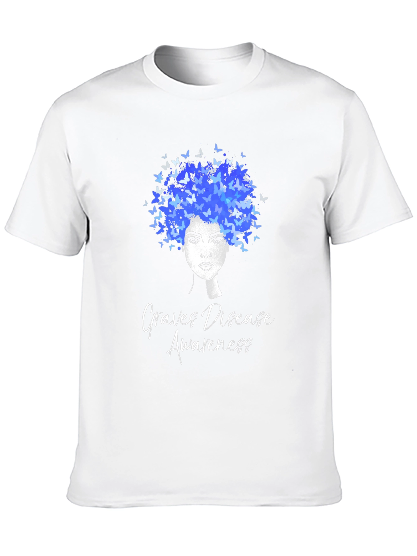 Graves Disease Awareness Butterfly Afro T-Shirt