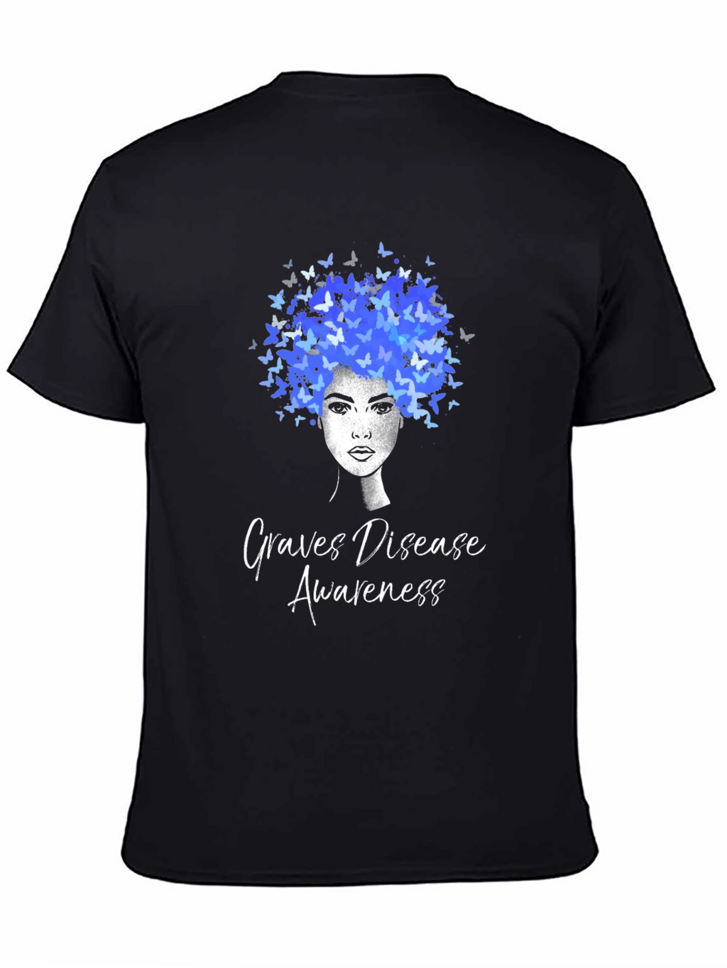 Graves Disease Awareness Butterfly Afro T-Shirt