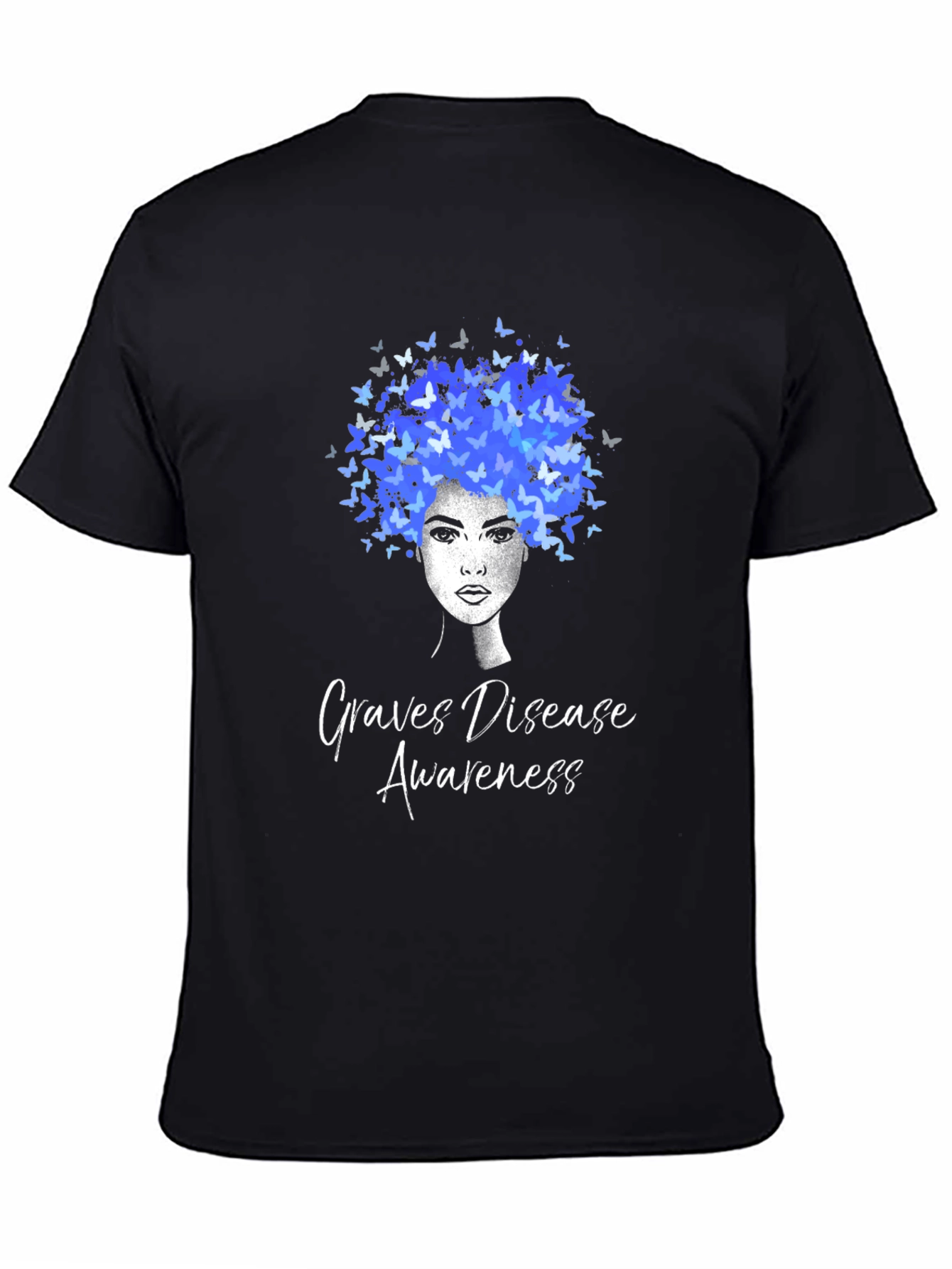 Graves Disease Awareness Butterfly Afro T-Shirt