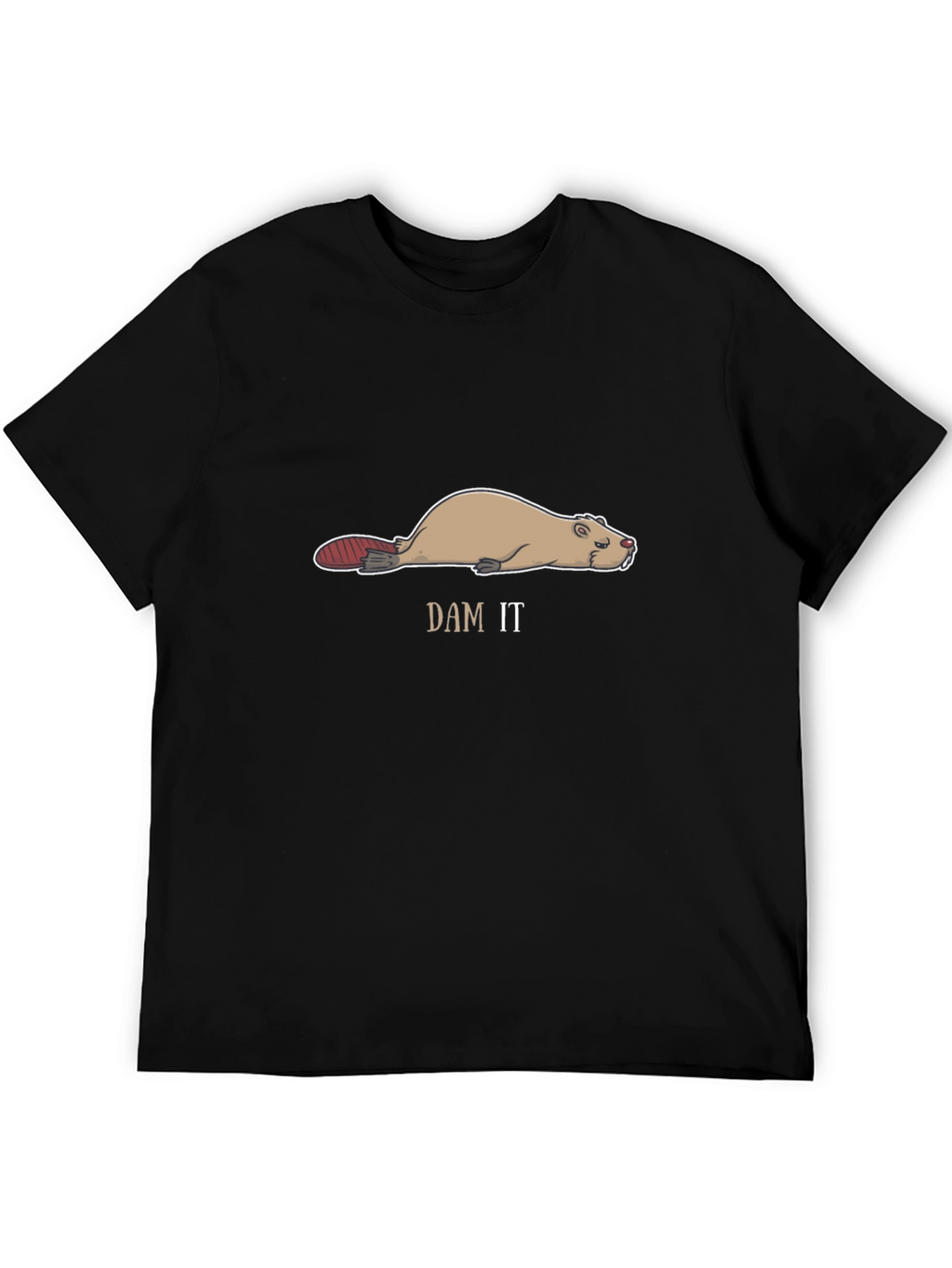 Funny Dam It Beaver T-Shirt - Black