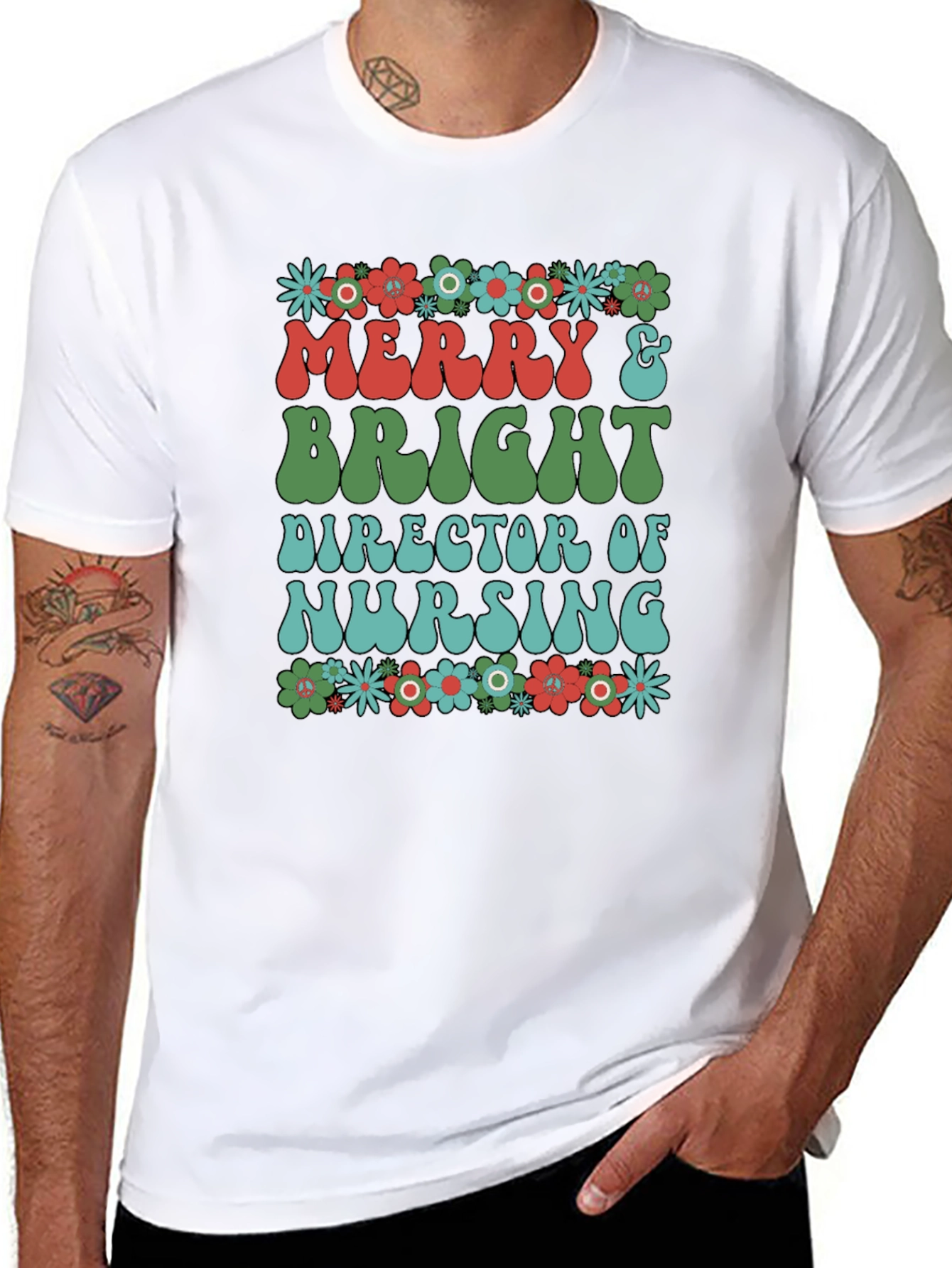 Merry & Bright Nurse T-Shirt