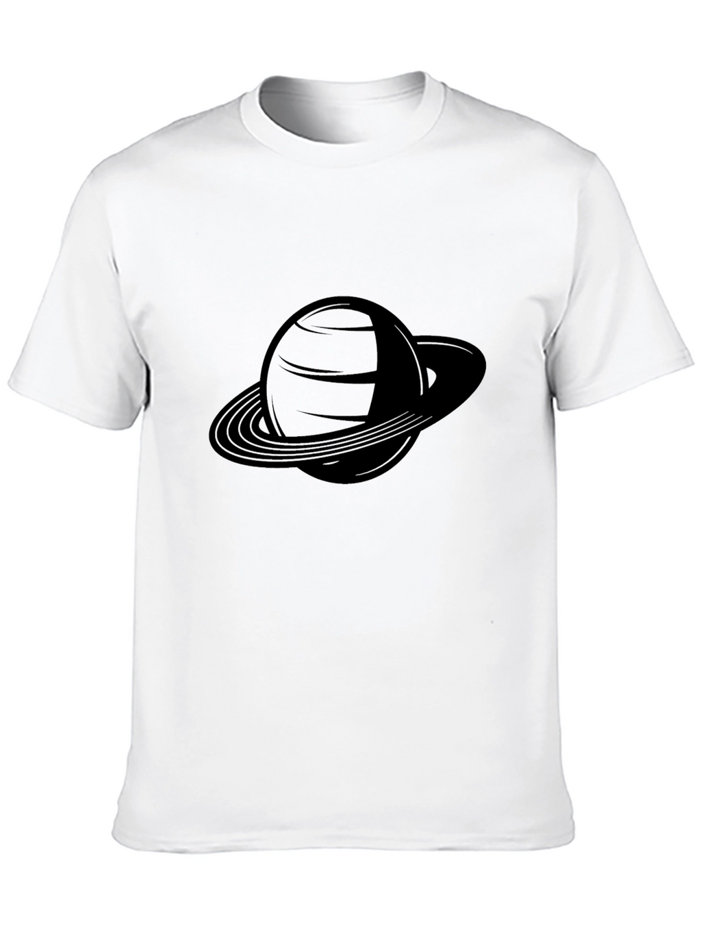 Saturn Graphic Tee - Sleek Black T-Shirt