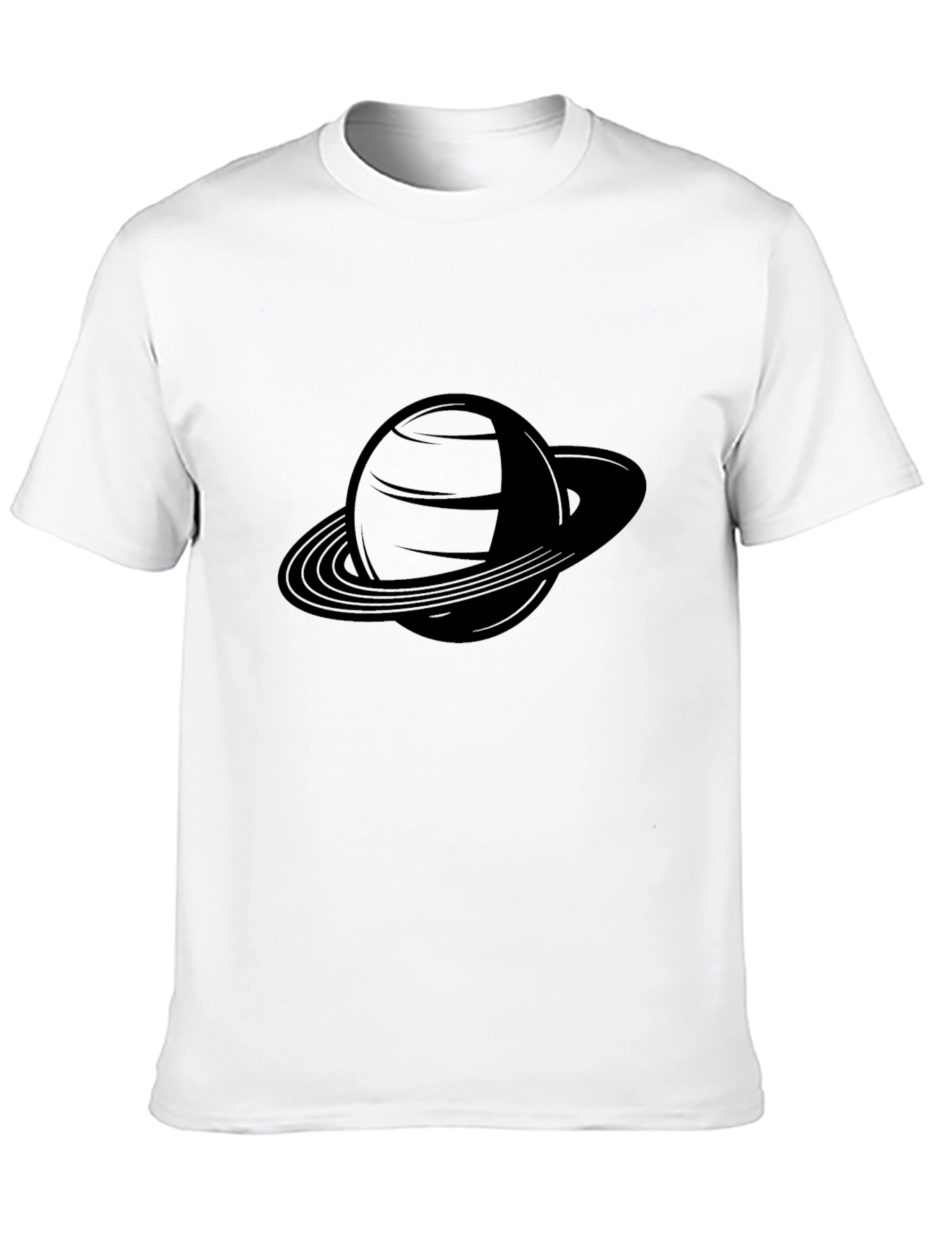 Saturn Graphic Tee - Sleek Black T-Shirt