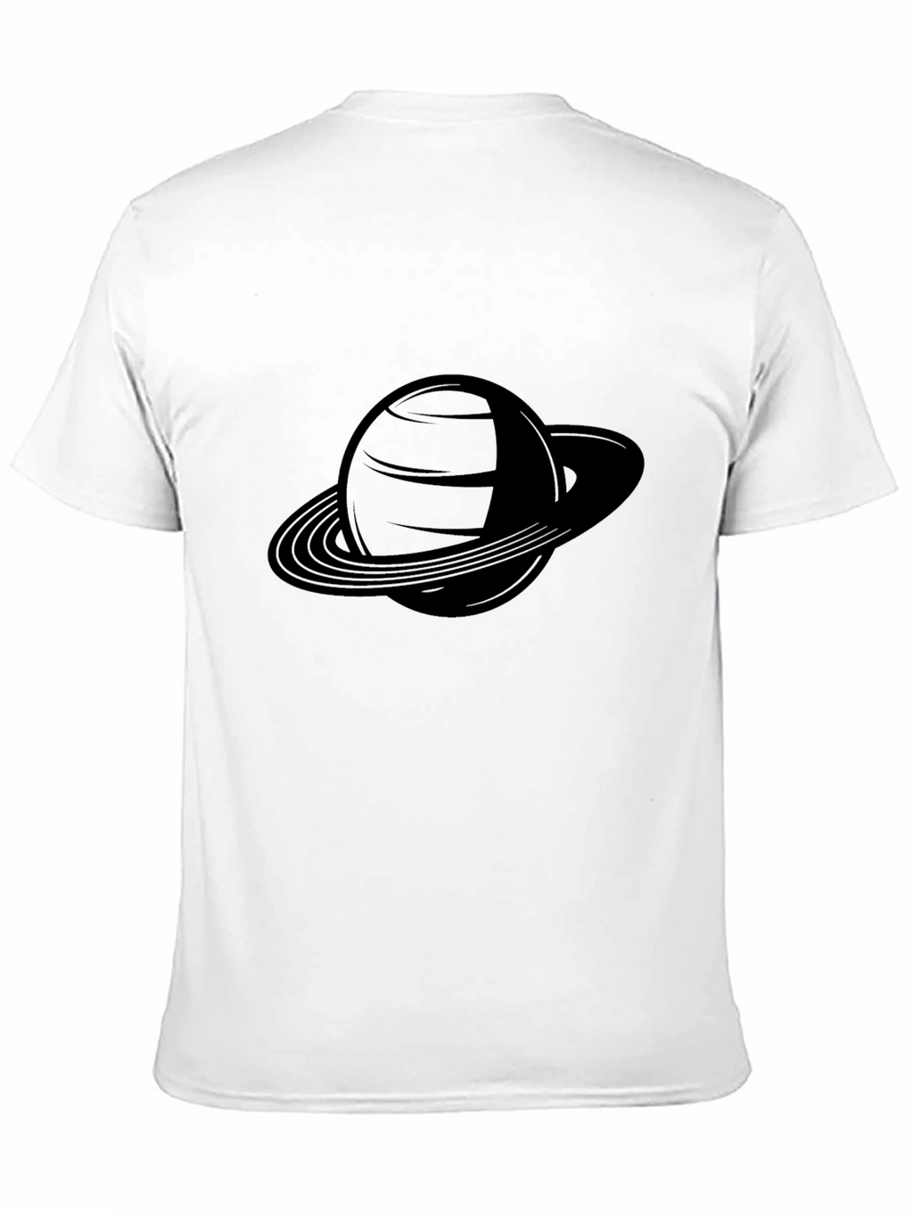 Saturn Graphic Tee - Sleek Black T-Shirt