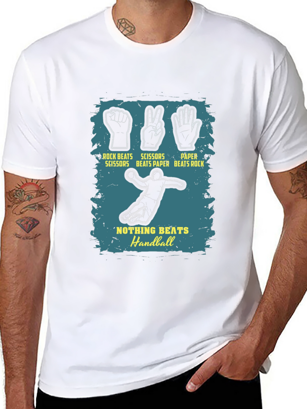 Handball Rock Paper Scissors Graphic Tee